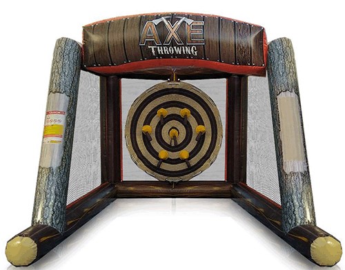 Newnan inflatable ax throwing game